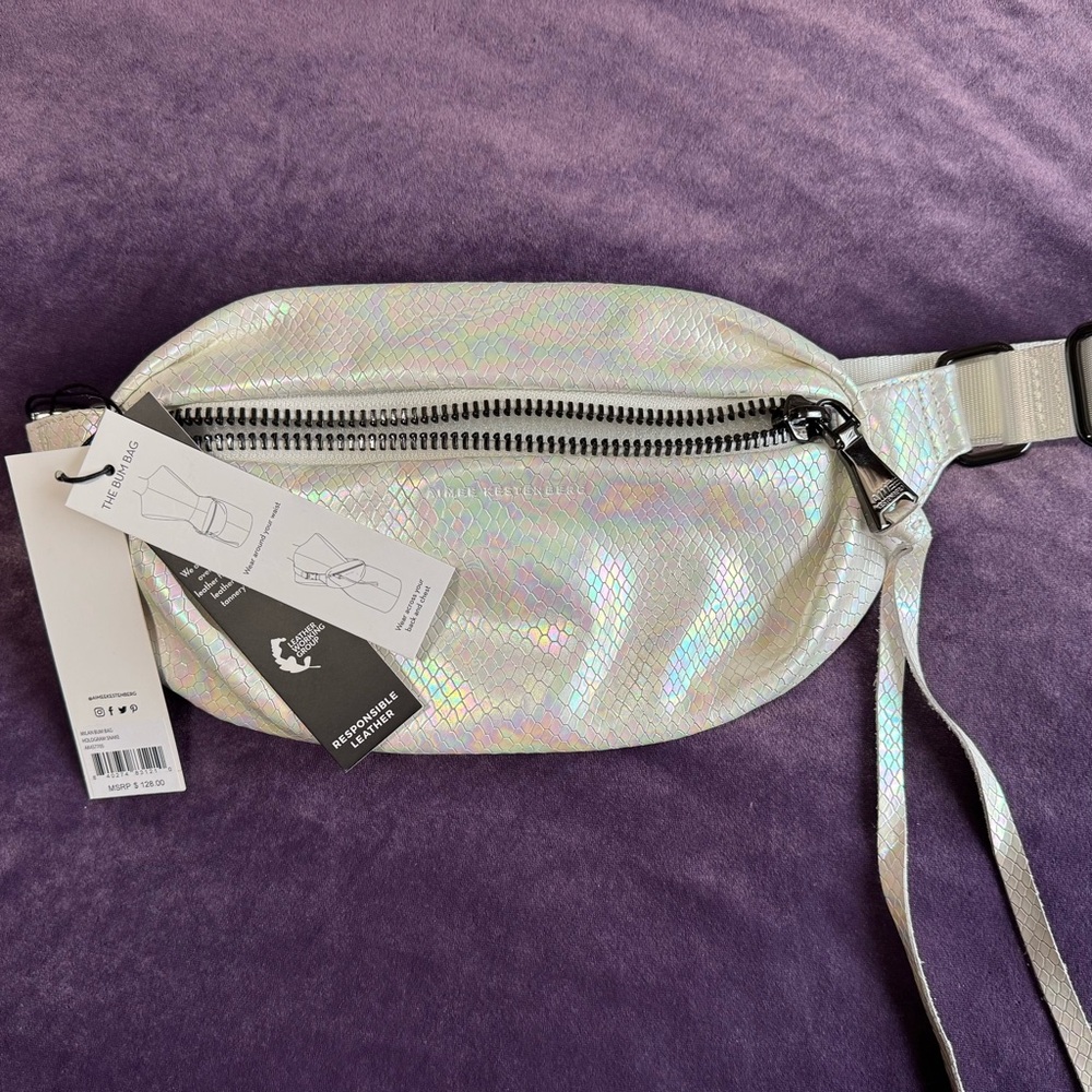 Aimee Kestenberg Pearlized Zip Pouch Milan Belt